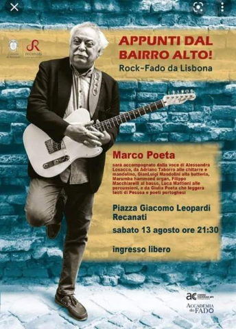Concerto con Marco Poeta " APPUNTI DAL BAIRRO ALTO! " - Sabato 13 Agosto