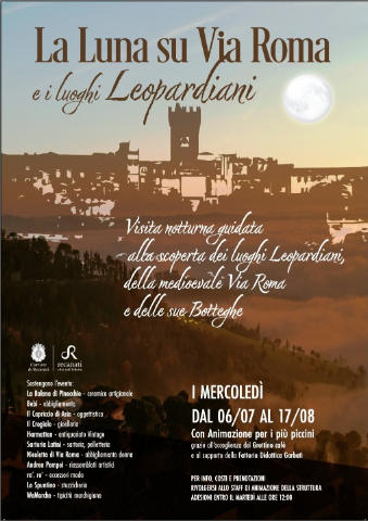La luna su Via Roma e i luoghi leopardiani - tutti i mercoledì dal 6/07 al 17/08
