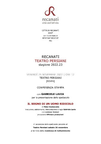 Teatro Persiani conferenza stampa con Gabriele Lavia - 25 novembre