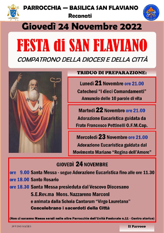 Festa di San Flaviano - Giovedì 24 novembre